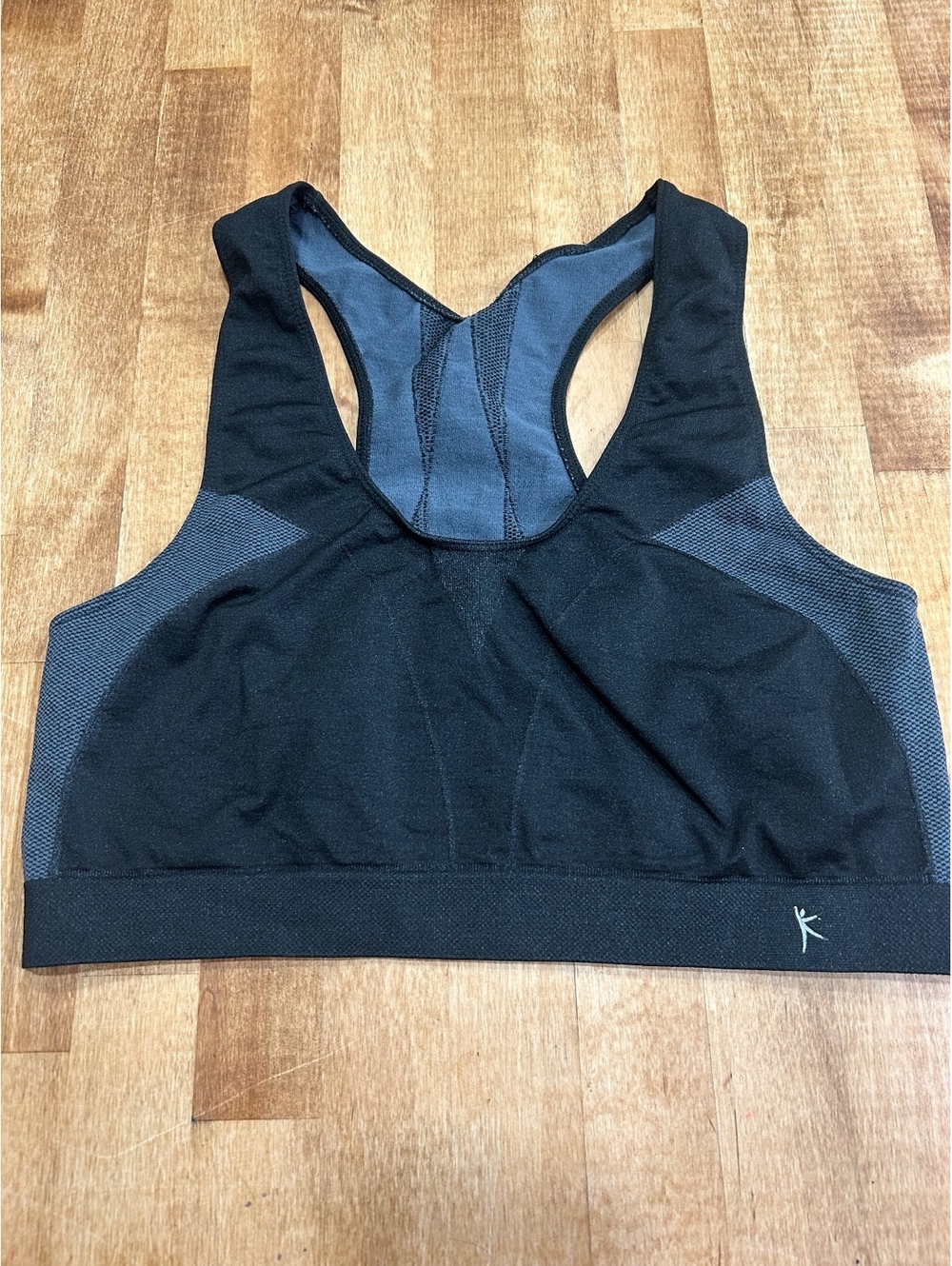 Danskin Now Black and Gray Racerback Sports Bra Size 2XL